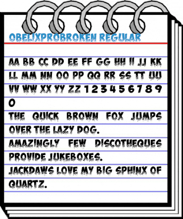 ObelixProBroken Font