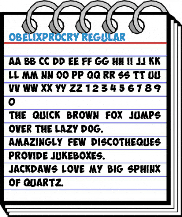 ObelixProCry Regular Font