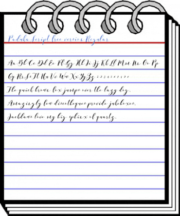 Paduka Script free version Font