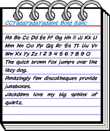 CCYadaYadaYadaInt Font