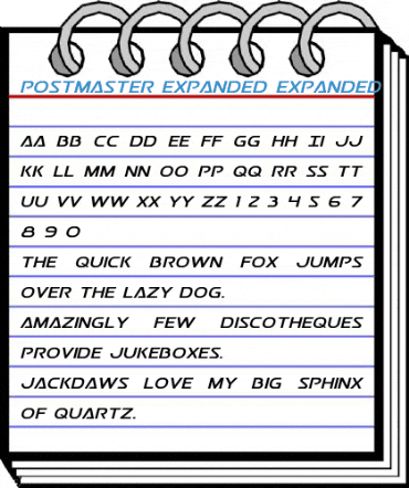 Postmaster Expanded Expanded Font