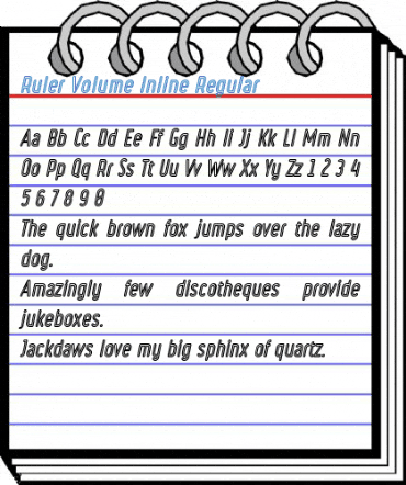 Ruler Volume Inline Regular Font