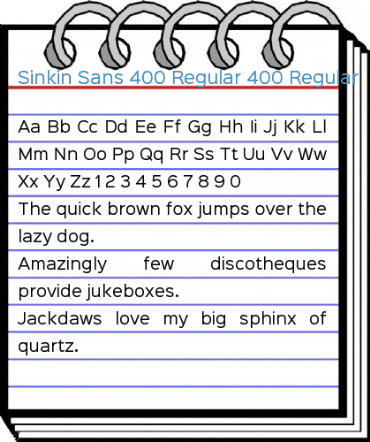Sinkin Sans 400 Regular Font