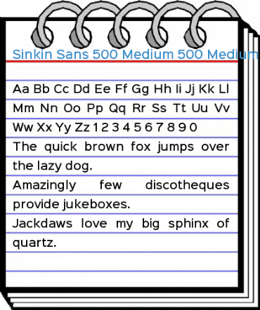Sinkin Sans 500 Medium 500 Medium Font