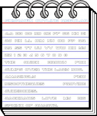 Skyhawk Outline Font