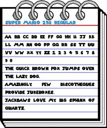 Super Mario 256 Regular Font
