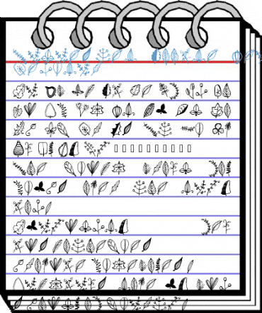 Tanaestel Doodle Leaves 01 Font