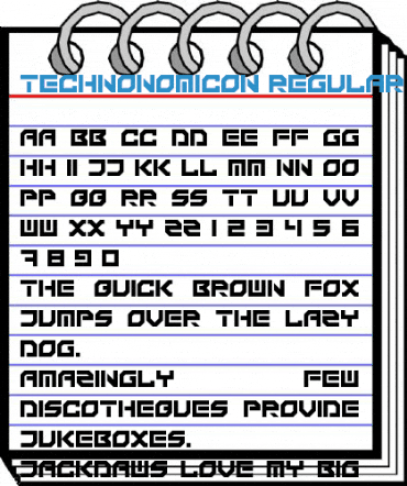 Technonomicon Regular Font