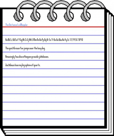 The Distance Lcd Font
