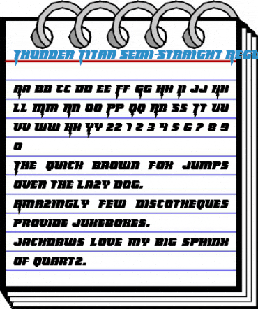 Thunder Titan Semi-Straight Regular Font