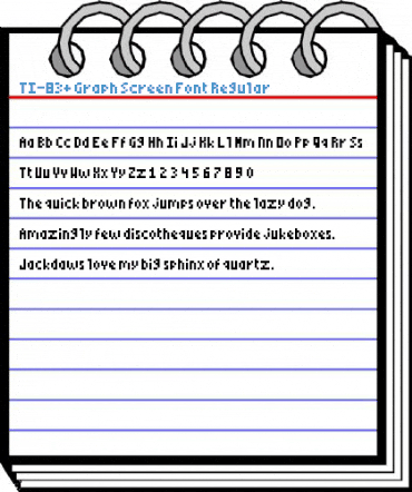 TI-83+ Graph Screen Font Font