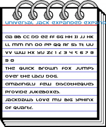 Universal Jack Expanded Expanded Font