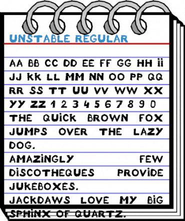 Unstable Regular Font