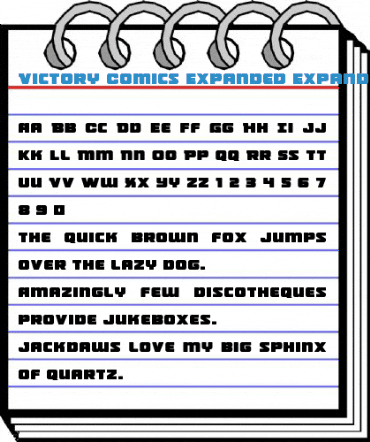 Victory Comics Expanded Font