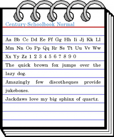 Century-Schoolbook Normal Font