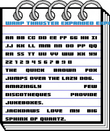 Warp Thruster Expanded Expanded Font