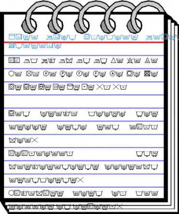 Wash Care Symbols Classic M54 Regular Font