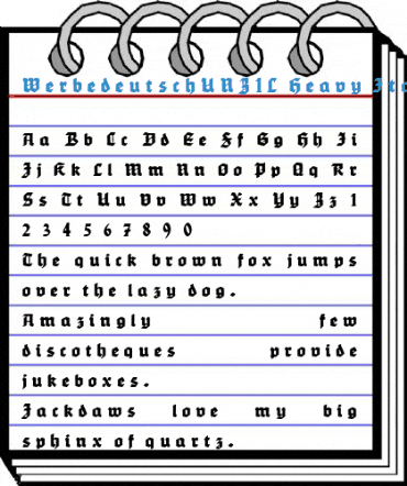 WerbedeutschUNZ1L Font