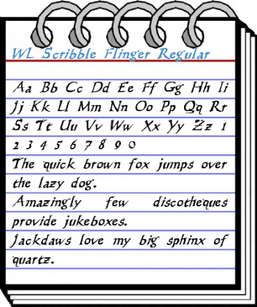 WL Scribble Flinger Regular Font