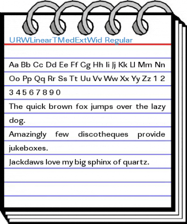 URWLinearTMedExtWid Font