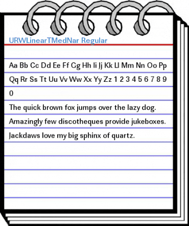 URWLinearTMedNar Font