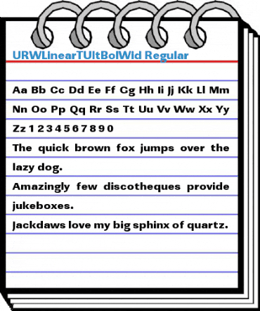 URWLinearTUltBolWid Regular Font