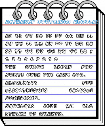 Alphabet Souplings Regular Font