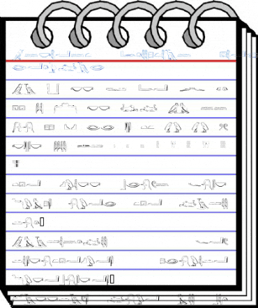 Ancient Egyptian Hieroglyphs Font