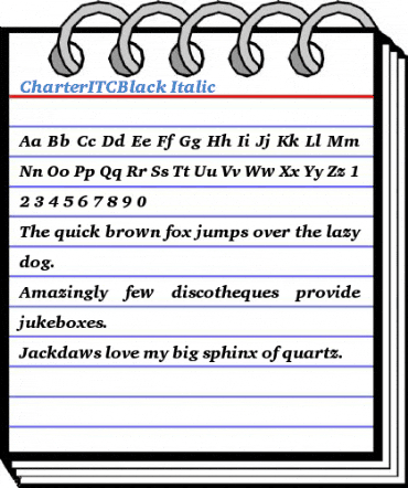 CharterITCBlack Font