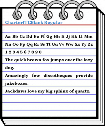 CharterITCBlack Regular Font