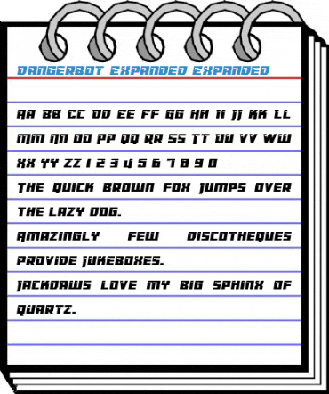 Dangerbot Expanded Font