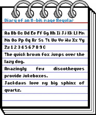 Diary of an 8-bit mage Regular Font