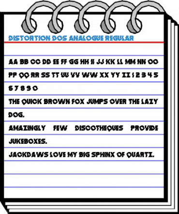 Distortion Dos Analogue Font