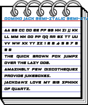Domino Jack Semi-Italic Font