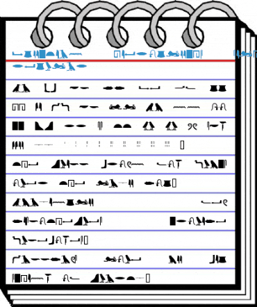 Egyptian Hieroglyphs Silhouette Font