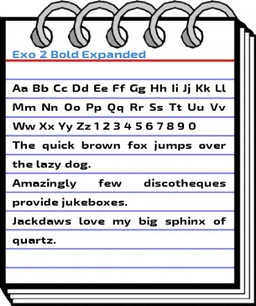 Exo 2 Bold Expanded Font