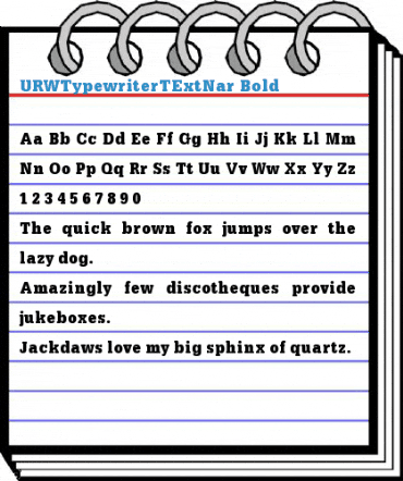 URWTypewriterTExtNar Font