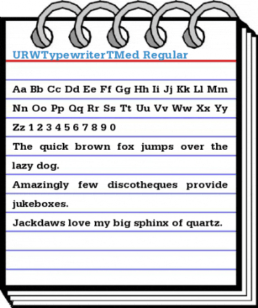 URWTypewriterTMed Regular Font