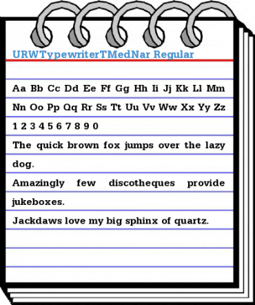 URWTypewriterTMedNar Font