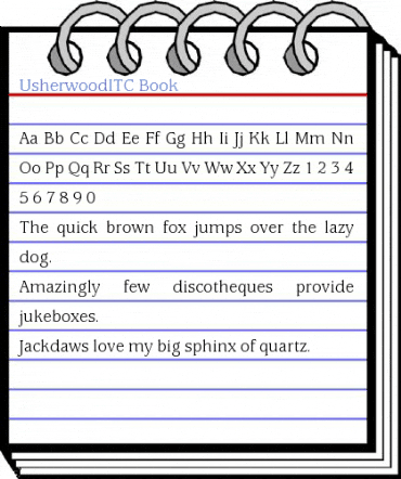 UsherwoodITC Book Font