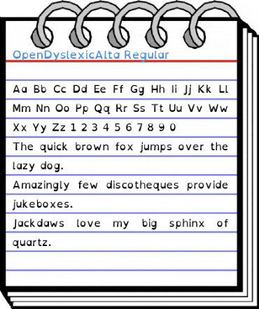 OpenDyslexicAlta Regular Font