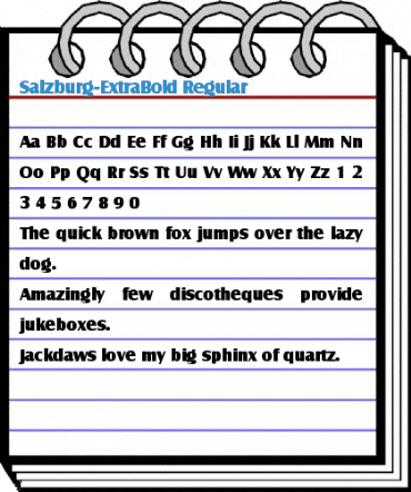Salzburg-ExtraBold Regular Font