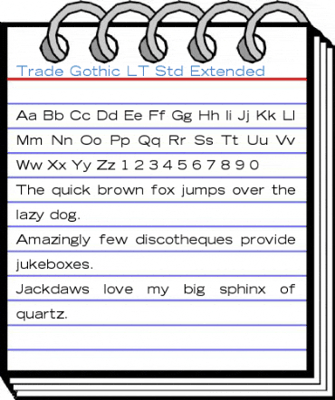 Trade Gothic LT Std Extended Font