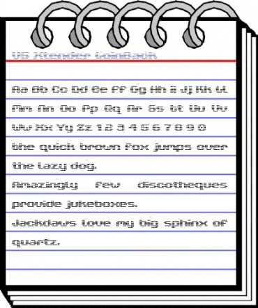 V5 Xtender LoinBack Font