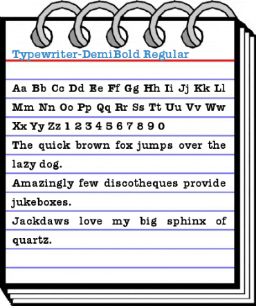 Typewriter-DemiBold Font