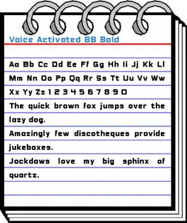 Voice Activated BB Font