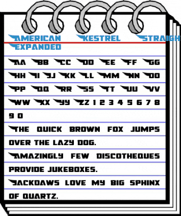 American Kestrel Straight Exp Expanded Font