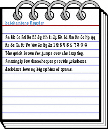 balekambang Regular Font