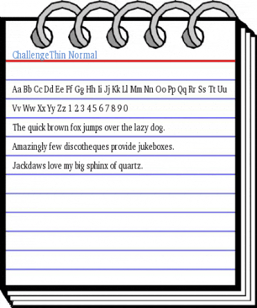 ChallengeThin Normal Font