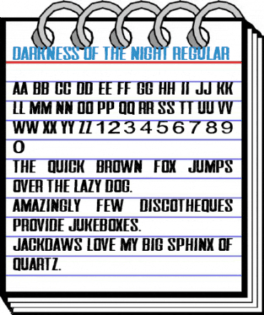 Darkness of the night Font